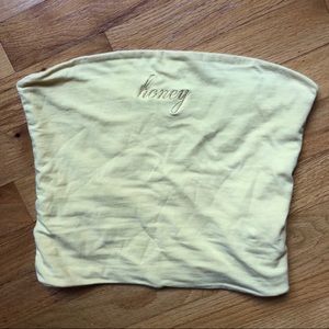 Brandy Melville yellow honey tube top